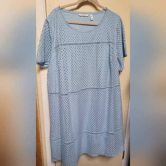Isaac Mizrahi blue lace dress - Picture 1 of 4